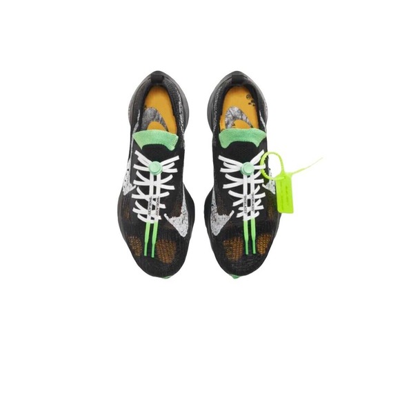 Nike x Off-White Air Zoom Tempo Next% Black Scream Green CV0697-001 Mens 10.5 DS - Picture 4 of 6